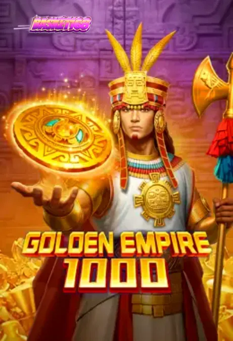 Tampilan visual slot Golden Empire 1000 dengan tema kuil Mesoamerika